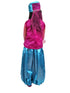 BookMyCostume Arabian Girl Pink & Blue Belly Dance Western Dance Performance Costume for Girls Kids Fancy Dress Costume